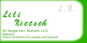 lili nietsch business card